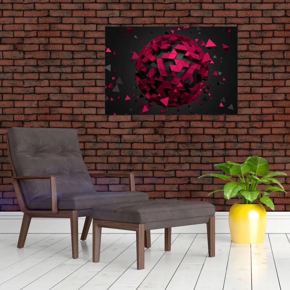 Tablou cu abstracție 3D (90x60 cm)