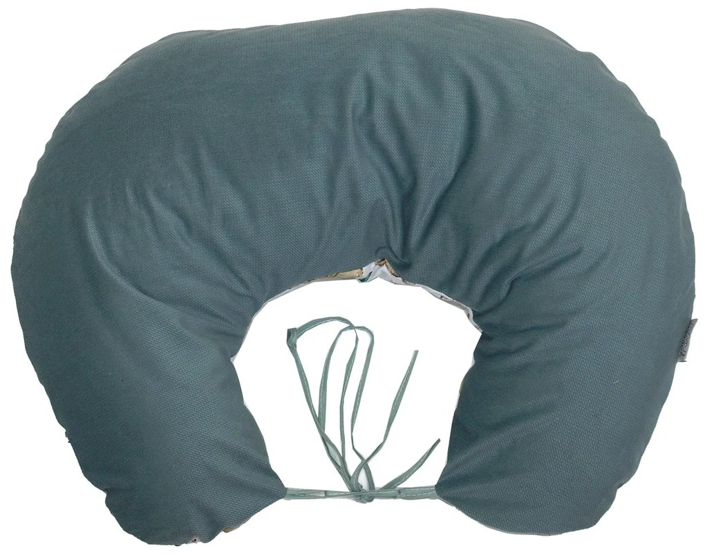 Perna pentru gravide si alaptare, husa detasabila cu fata dubla, bumbac si catifea, si umplutura antialergica BabySoft  , Teddy Khaki, Amy