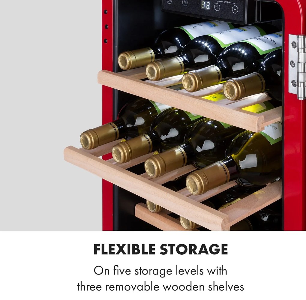Vinetage 19 Uno, frigider pentru băuturi, 70 litri, 4-22°C, retro-design