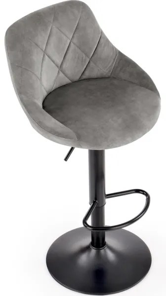 Scaun de bar 106x47 cm gri/negru