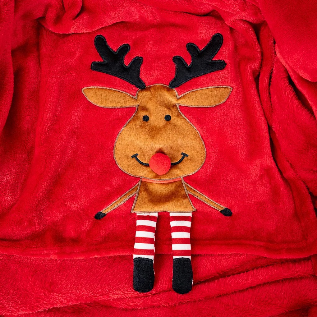Pătură de Crăciun 4Home Happy Reindeer, 150 x 200cm