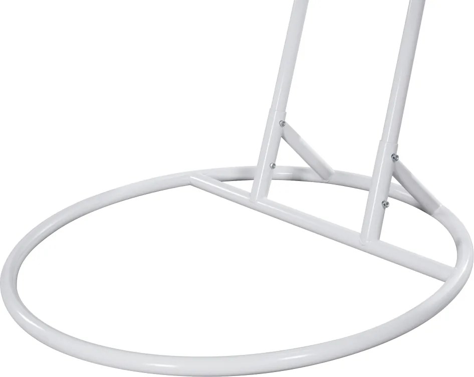 Fotoliu dublu suspendat, alb/model floral, DELIA