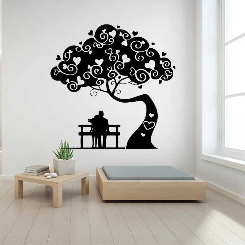 Sticker perete Love Tree Black