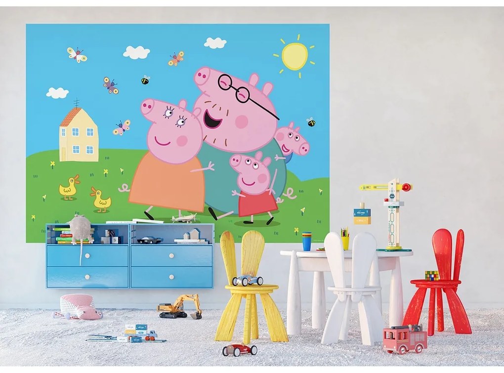 Foto-tapet copii Pepa Pig 252 x 182 cm, 4 piese