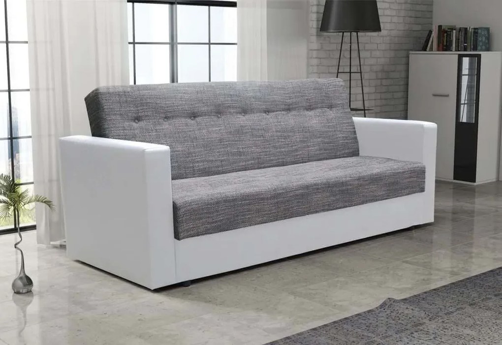 Expedo Canapea MACA, 85x216x190, Kornet 02/Dolaro 511 alb