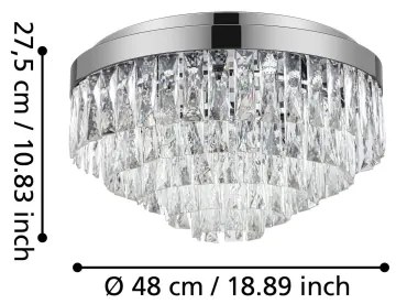 Plafonieră VALPARAISO 8xE14/40W/230V Eglo 39489