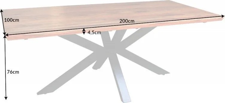 Masa design industrial Galaxie Space 200cm Sheesham