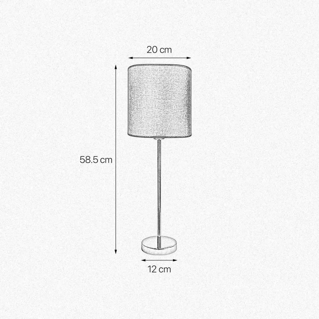 Lampa de masa din alama cu abajur albastru Sofis