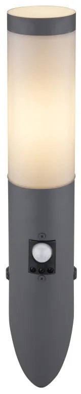 Aplica de perete pentru exterior cu senzor de miscare design modern, IP44 BOSTON antracit 3157AS GL