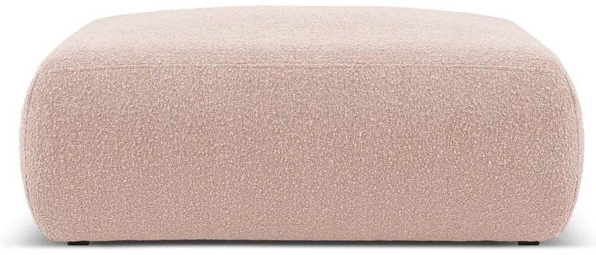 Taburet roz cu tapițerie din stofă bouclé Molino – Micadoni Home