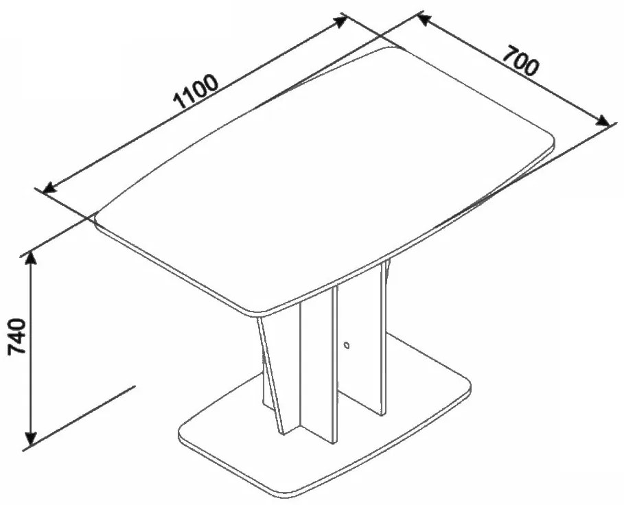 Masa bucatarie maro 110 x 70 x 74 cm