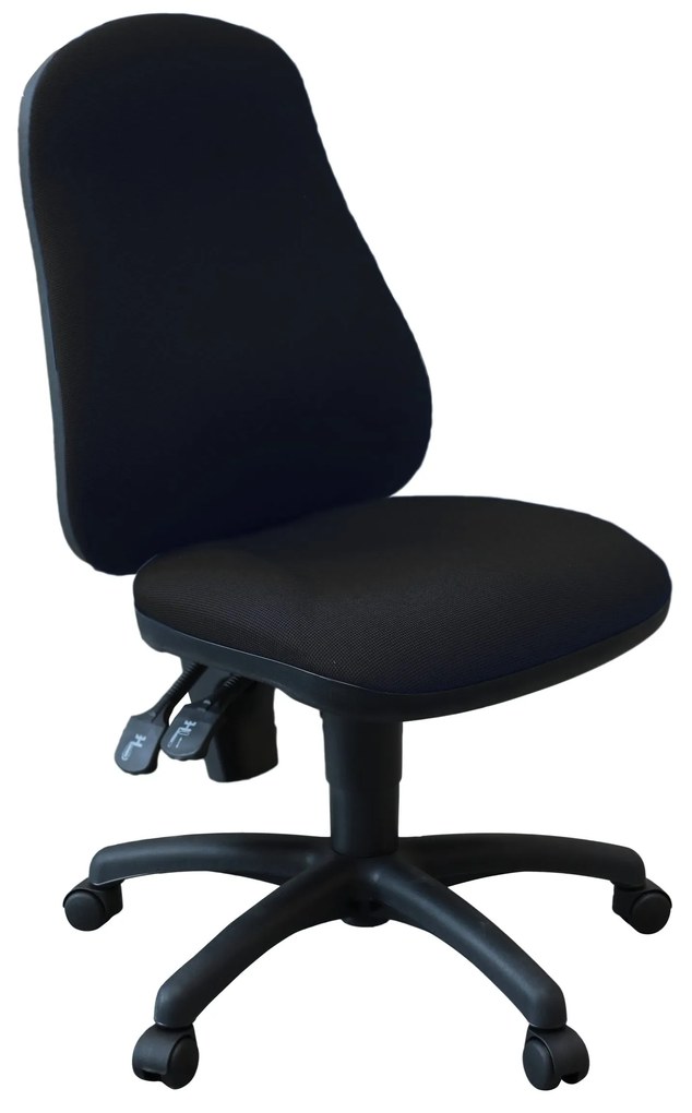 Scaun de birou Punkt-Ergo RTS, fara brate, textil EF019, negru