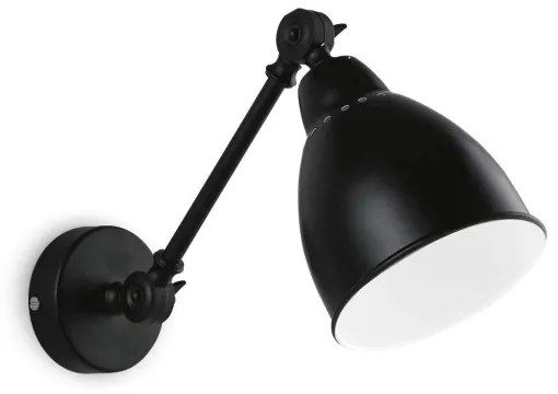 Ideal Lux - Aplica de perete NEWTON 1xE27/42W/230V neagră