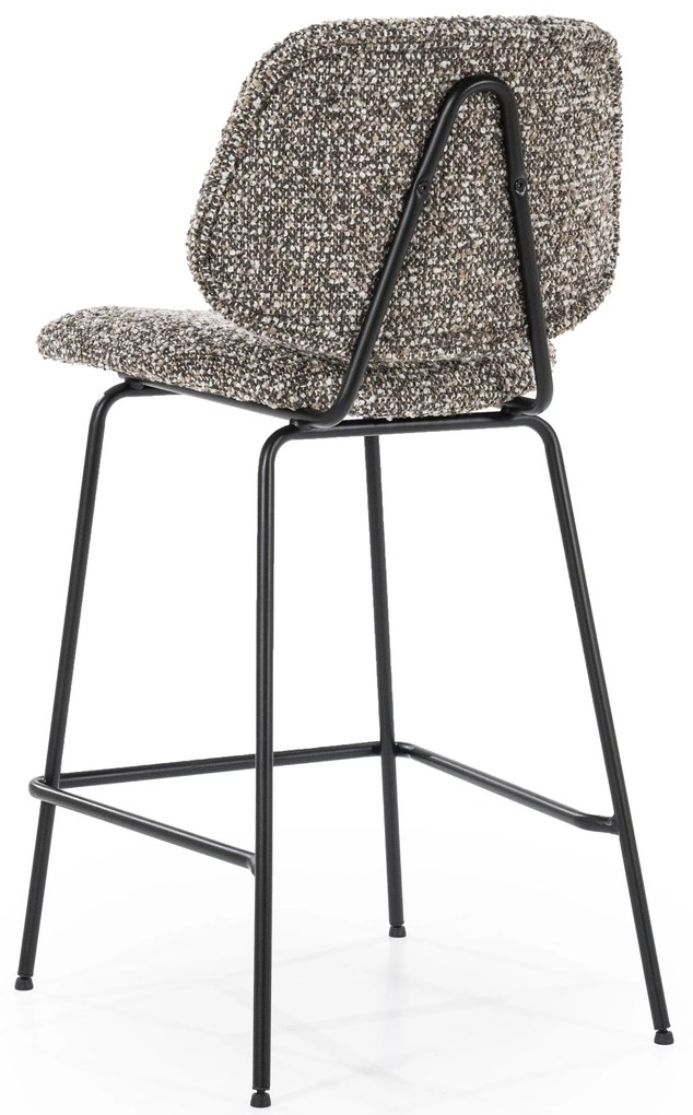 Scaun de bar Jon din Țesătură și metal taupe