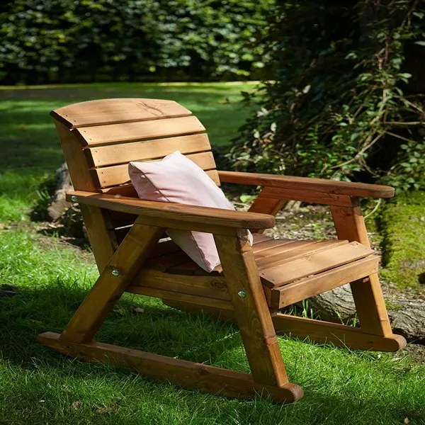 Scaun balansoar din lemn Kik - Natur