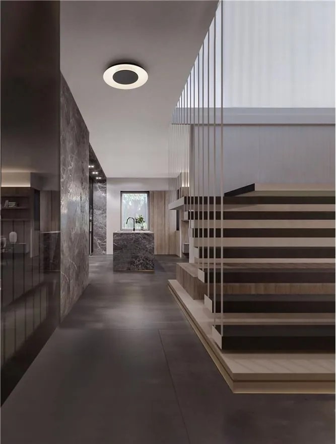 Plafoniera LED design modern EPOSI negru D-40cm