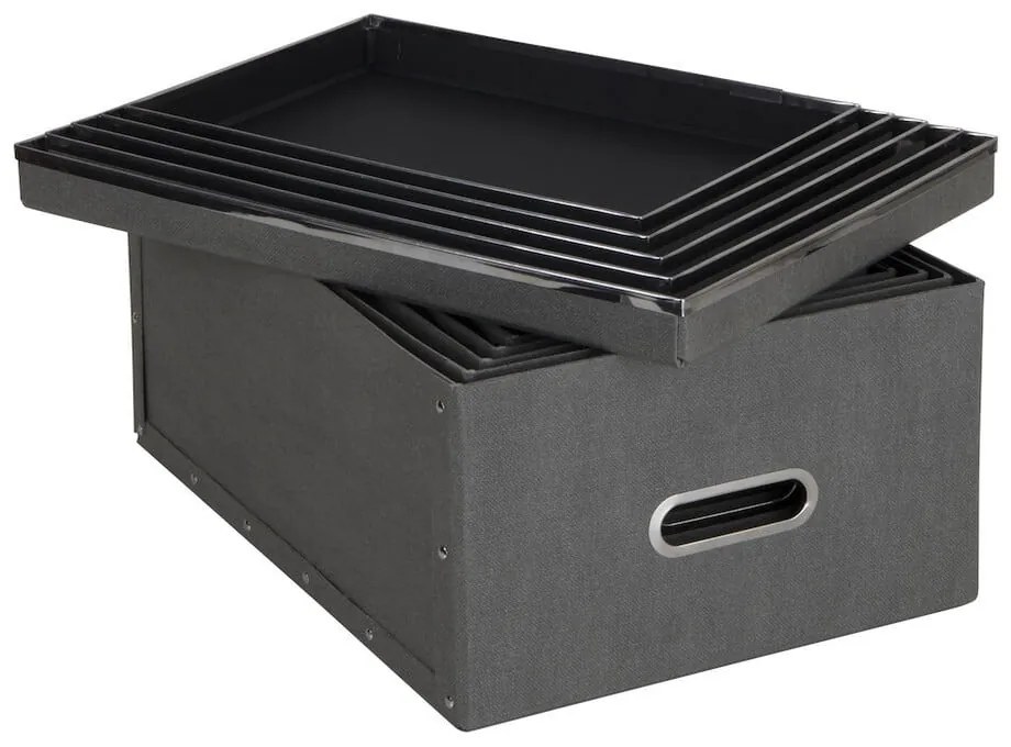 Cutii de depozitare 5 buc. cu capac Joachim – Bigso Box of Sweden
