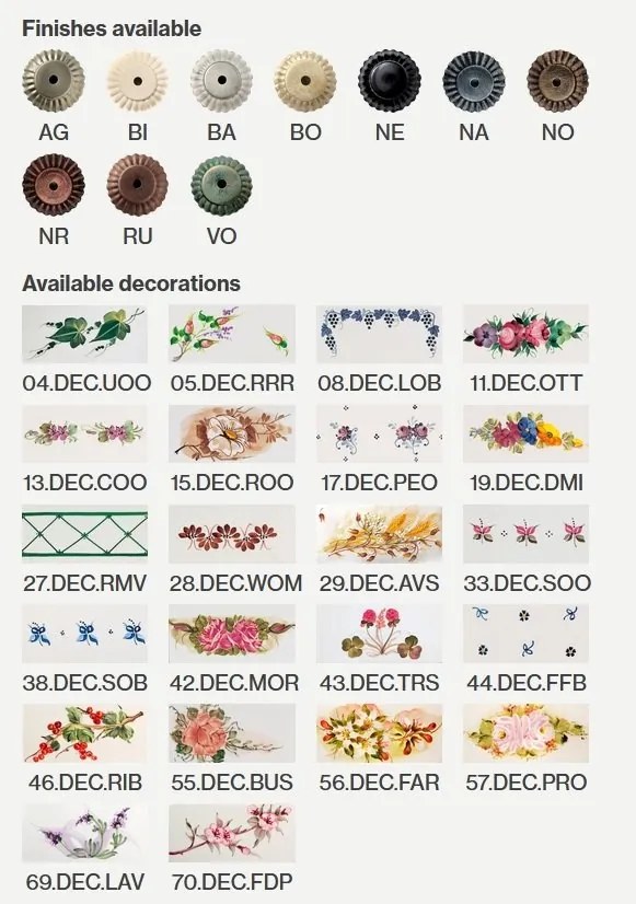 Aplica de perete clasica realizata manual din ceramica COMO