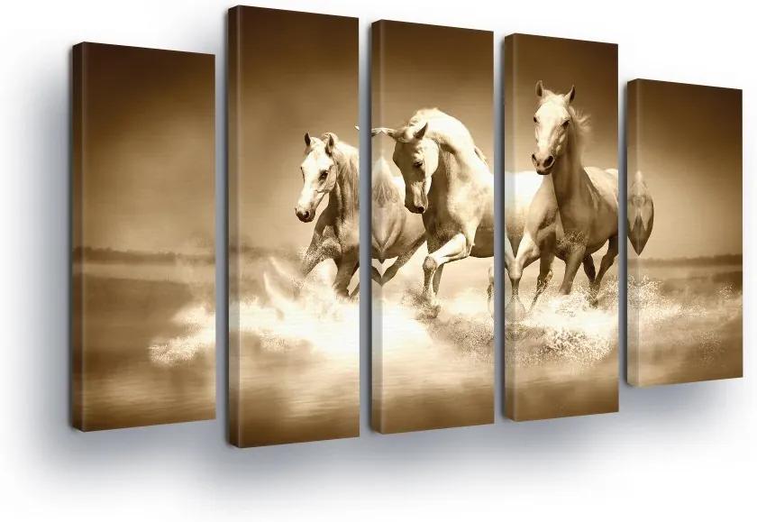 GLIX Tablou - Horse Trio 2 x 30x80 / 3 x 30x100 cm