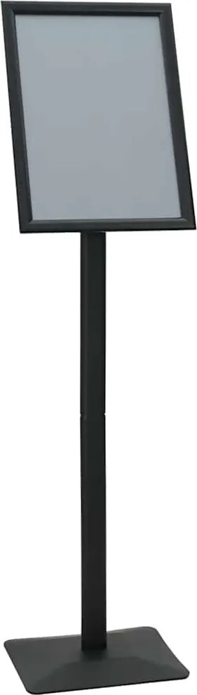 vidaXL Suport poster tip pedestal Argintiu a3 Fontă