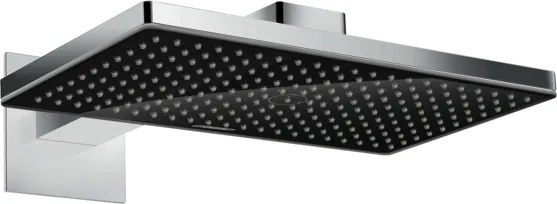 Palarie de dus Hansgrohe Rainmaker Select 460 negru-crom si brat de perete 460mm