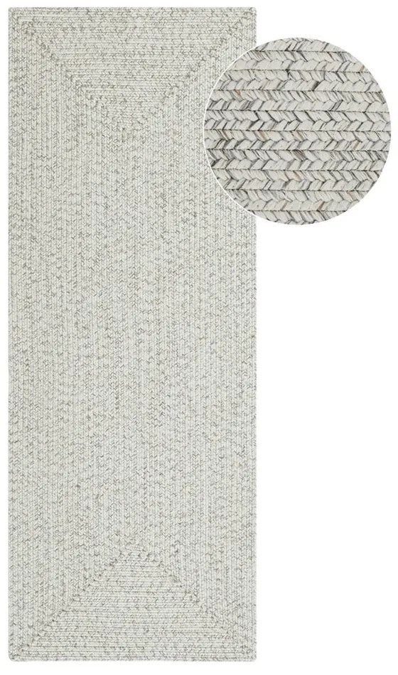 Covor alb/bej de exterior 200x80 cm - NORTHRUGS