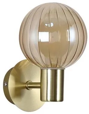 Aplica baie Protectie IP44 metal alama, sticla champagne Luminsphere
