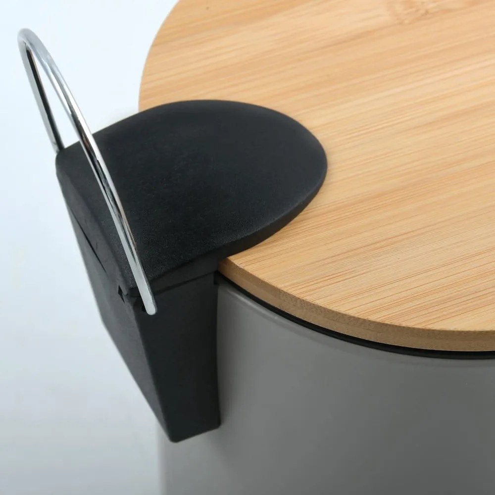 Coș de gunoi taupe cu pedală din oțel 3 l Adonis – Spirella