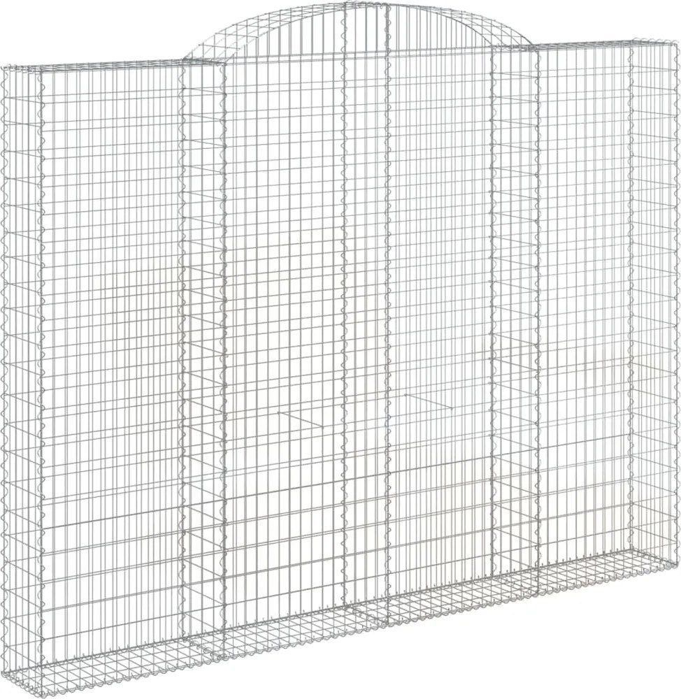 vidaXL Coș gabion arcuit, 300x30x220/240, fier galvanizat