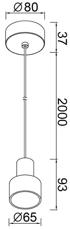Pendul LED design minimalist modern, GRUISSAN negru/auriu MA-8467