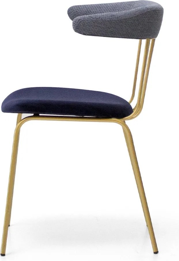 Scaun lemn masiv Sillon Miki Cadru Metalic Sudat Design Cu Spătar Extins Personalizabil