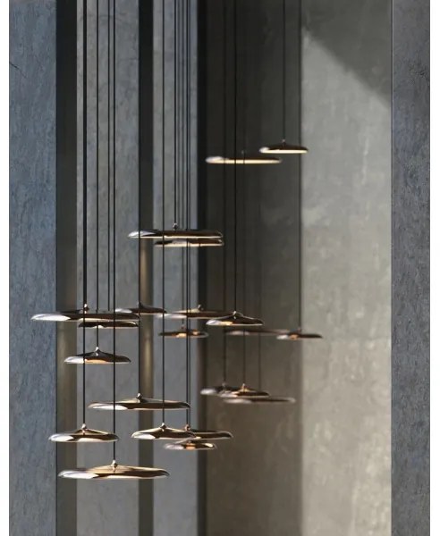 Lustră LED dimabilă pe cablu DFTP by Nordlux ARTIST LED/14W/230V d. 25 cm cupru