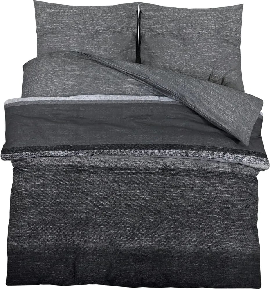 vidaXL Set cu husă de pilotă, gri închis, 220x240 cm, bumbac