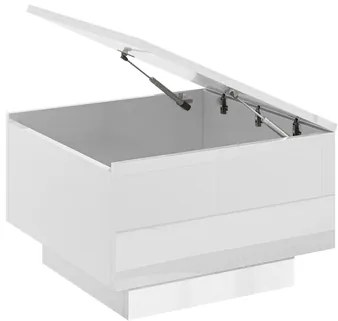 Măsuță de cafea Nasonat 60 x 60 (lucios Alb) (cu sp. depozitare). 1103743