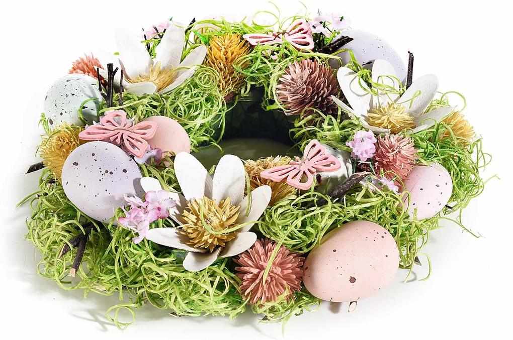 Coronita Paste decorata cu oua si flori Ø 24 cm