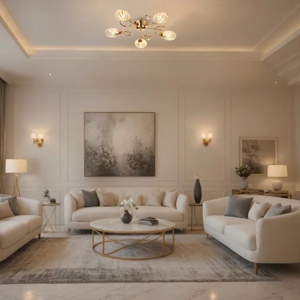 Lustră aplicată Brilagi MEGAPOLIS 5xE14/60W/230V auriu