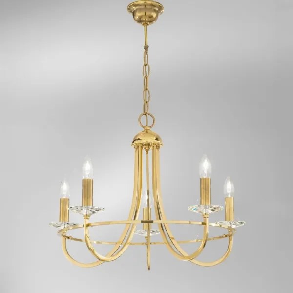 Kolarz 330.85.8C - Candelabru cristal IMPERIAL 5xE14/60W/230V auriu