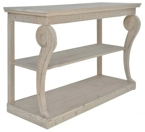 Consola natur din lemn de pin, aspect vintage, Paris