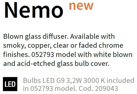 Lustra/ Pendul modern diametru 30cm, NEMO SP1 D30 FADE 149592