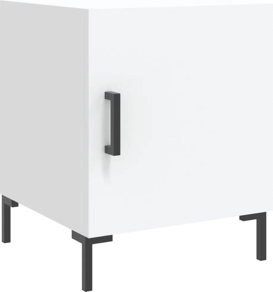 vidaXL Noptieră, alb, 40x40x50 cm, lemn compozit