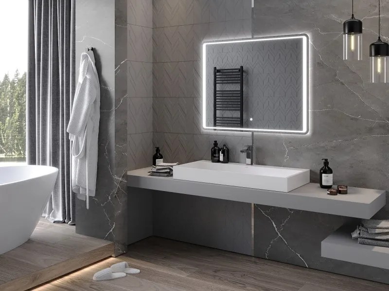 Mexen Zusa oglindă de baie iluminată 100 x 80 cm, LED 6000K, antiaburire - 9808-100-080-611-00