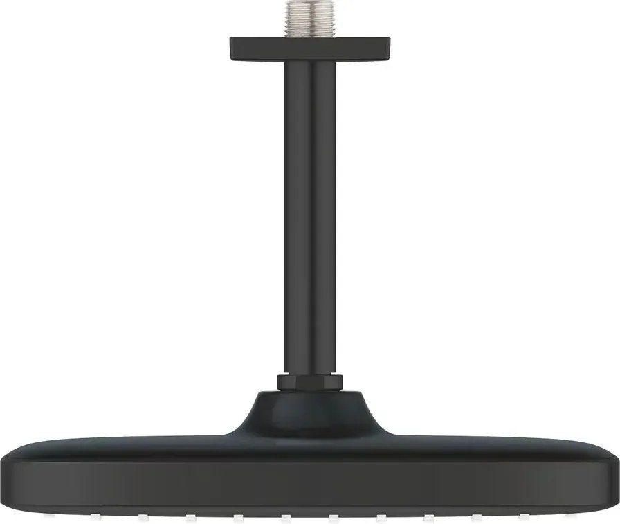 Palarie si brat de dus negru mat Grohe Tempesta 250 Cube patrata montaj tavan