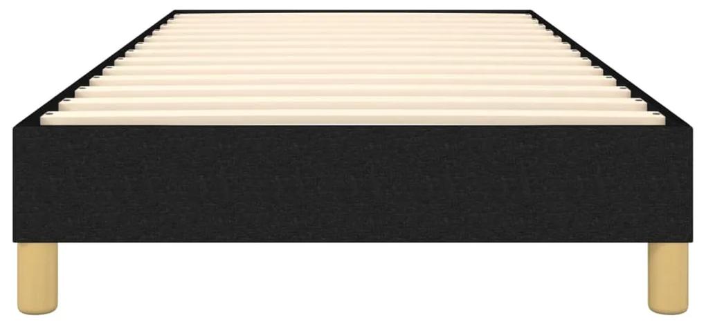 Cadru de pat box spring, negru, 90x200 cm, textil