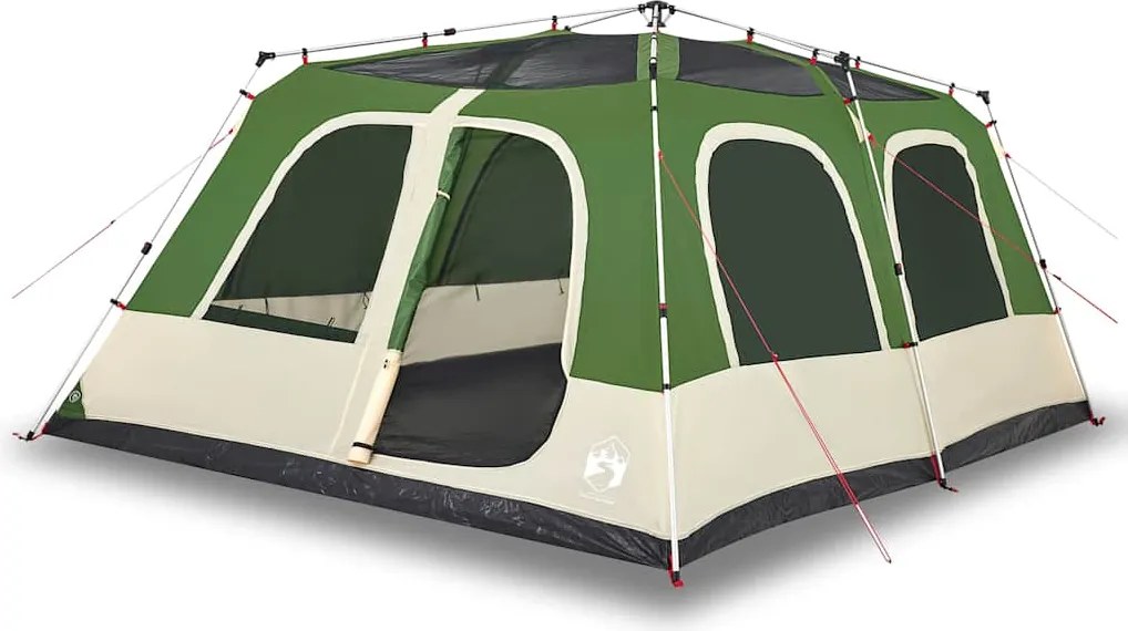 vidaXL Cort de familie cupolă, 10 persoane, setare rapidă, verde