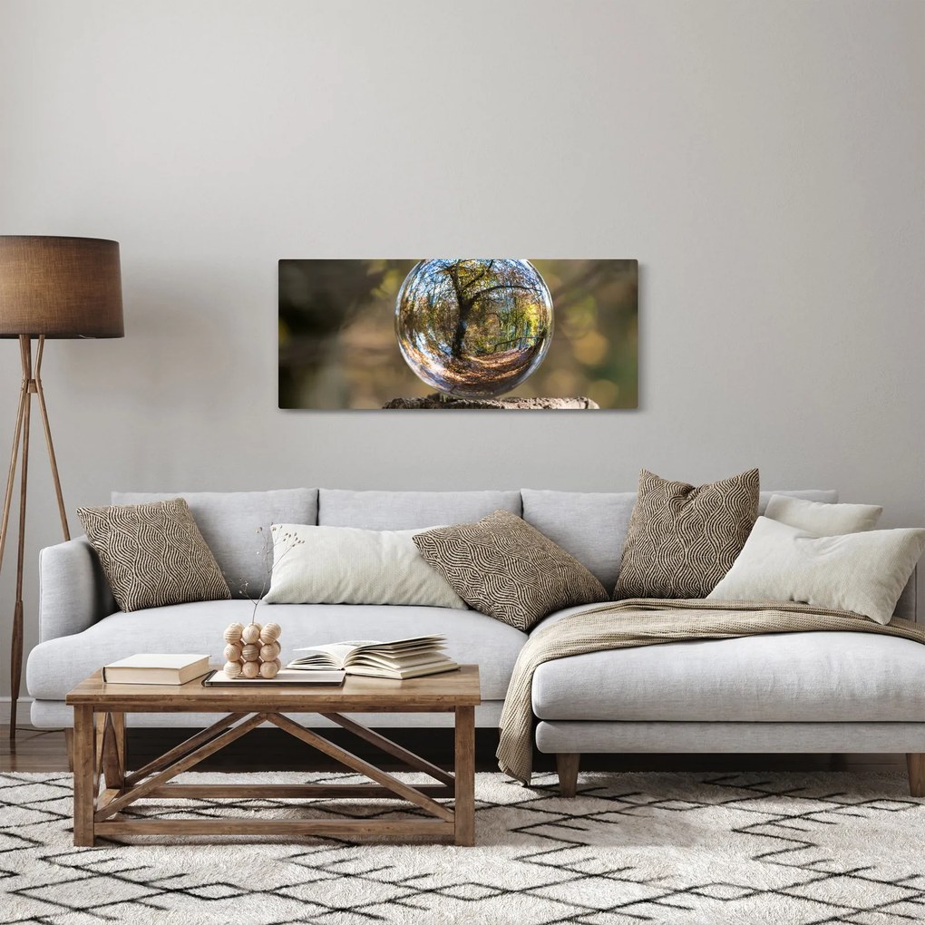 Tablou - Reflecție intr-o sferă transparentă (120x50 cm)