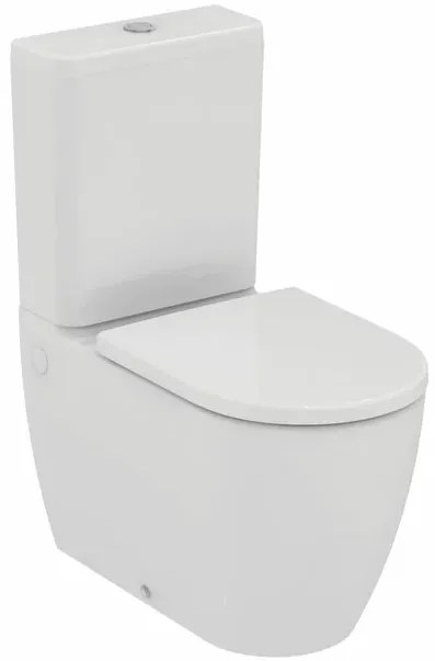 Set vas WC Ideal Standard Ellisse rimless BTW cu capac softclose alb si rezervor