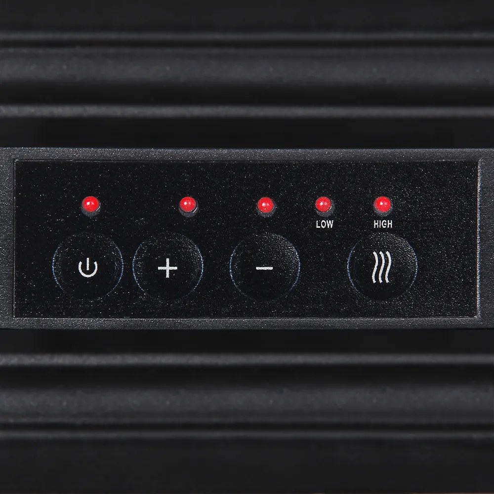 Deuba Semineu electric cu doua usi cu ventilator si foc NEGRU