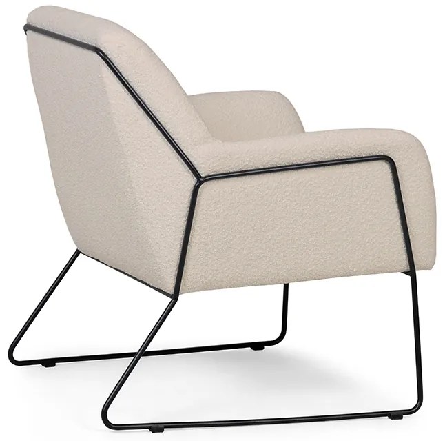 Fotoliu de design Culoare crem, MILAN