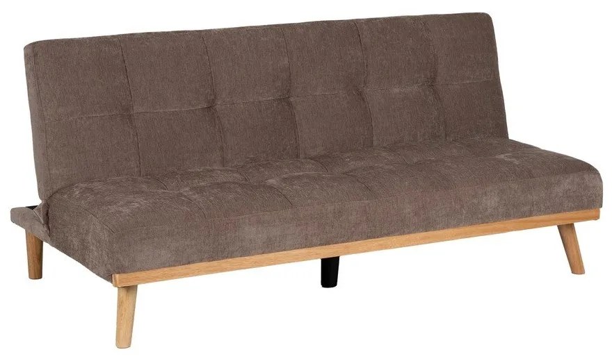 Canapea maro extensibilă cu tapițerie din chenille 178 cm – Ixia