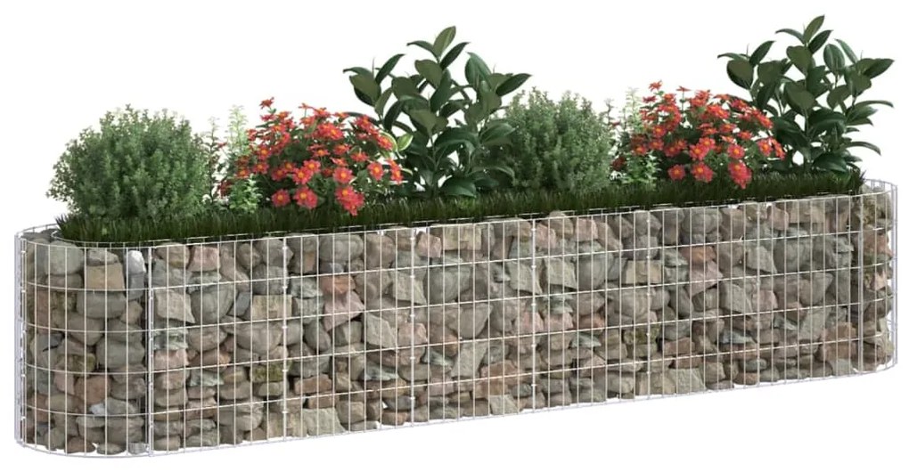 Strat inaltat gabion, 260x50x50 cm, fier galvanizat 260 x 50 x 50 cm, 1, 1